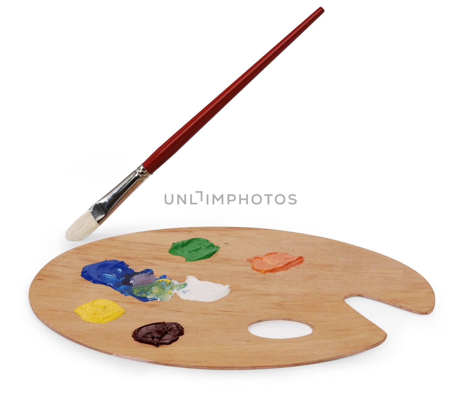 Color palette and brushes