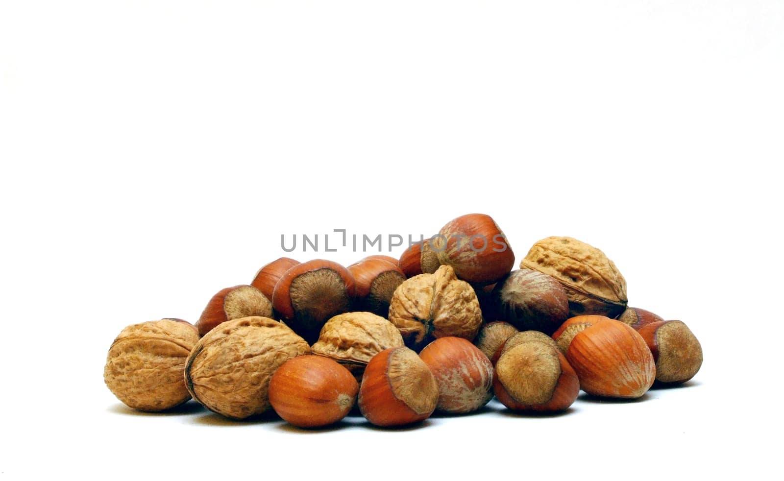 Hazelnuts and walnuts