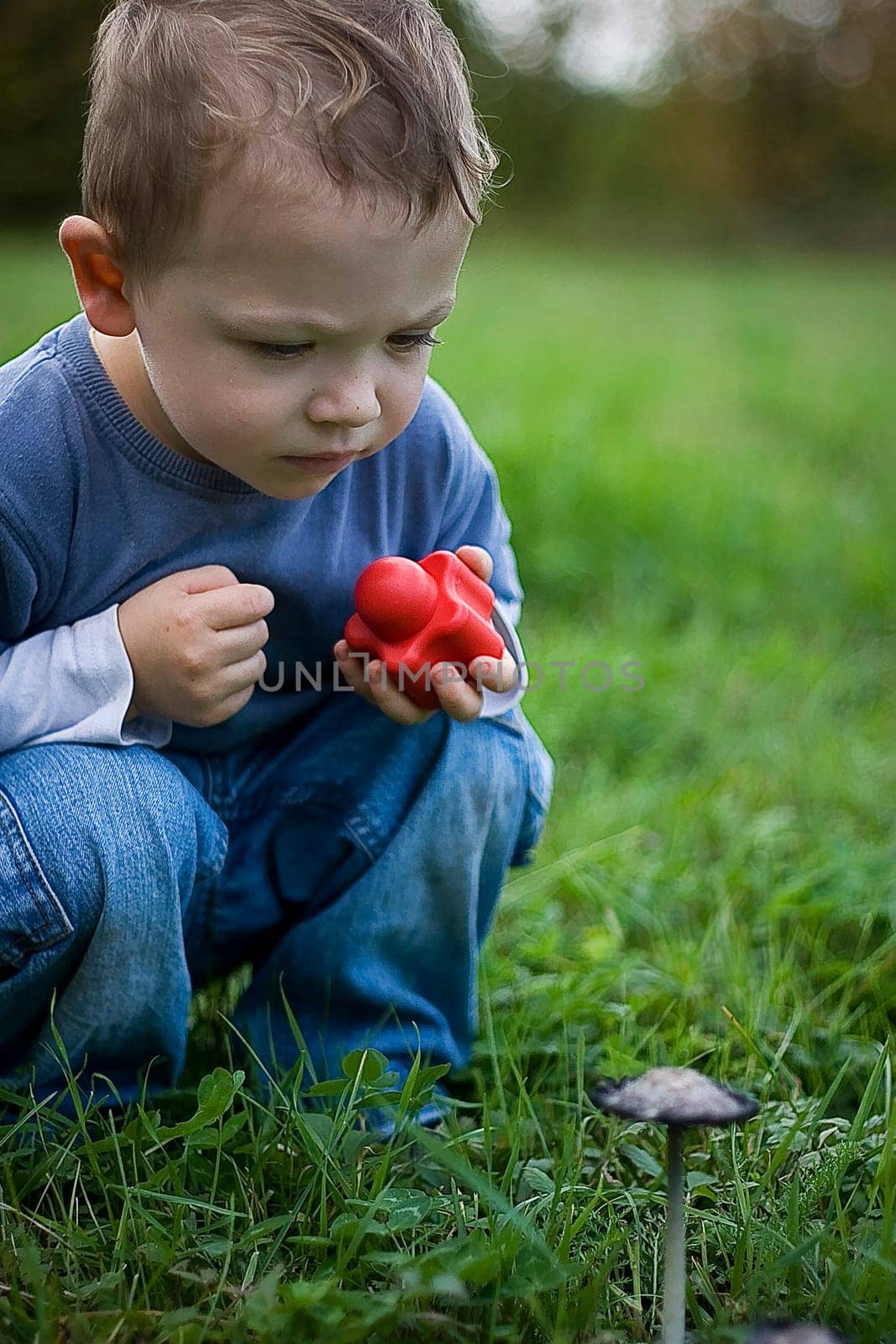 Child with mushroom