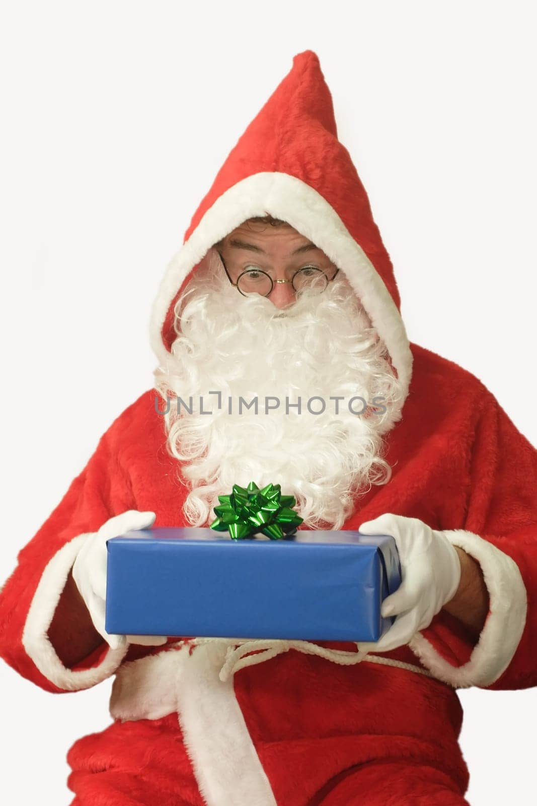 Santa Claus with gift