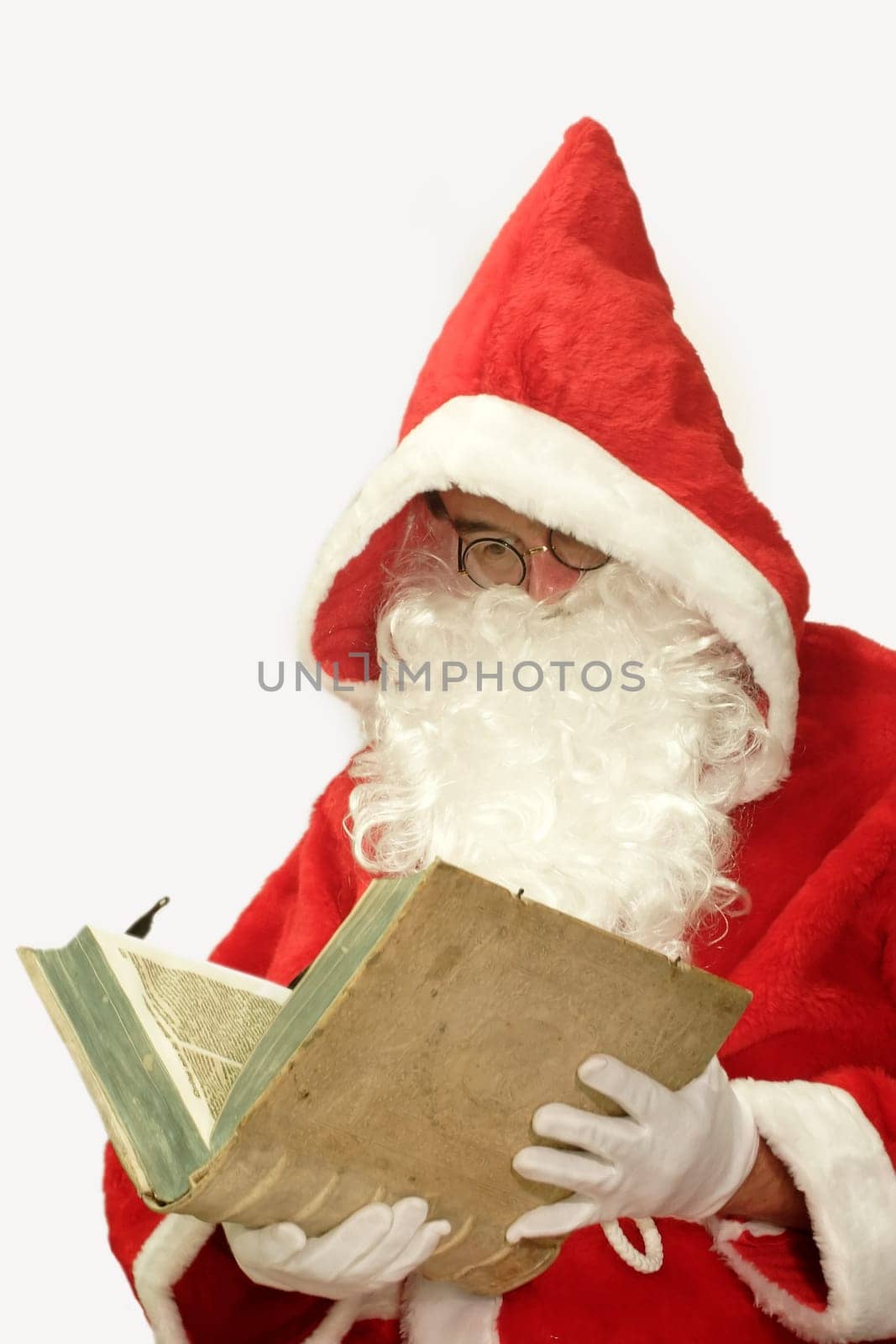 Santa Claus with old book