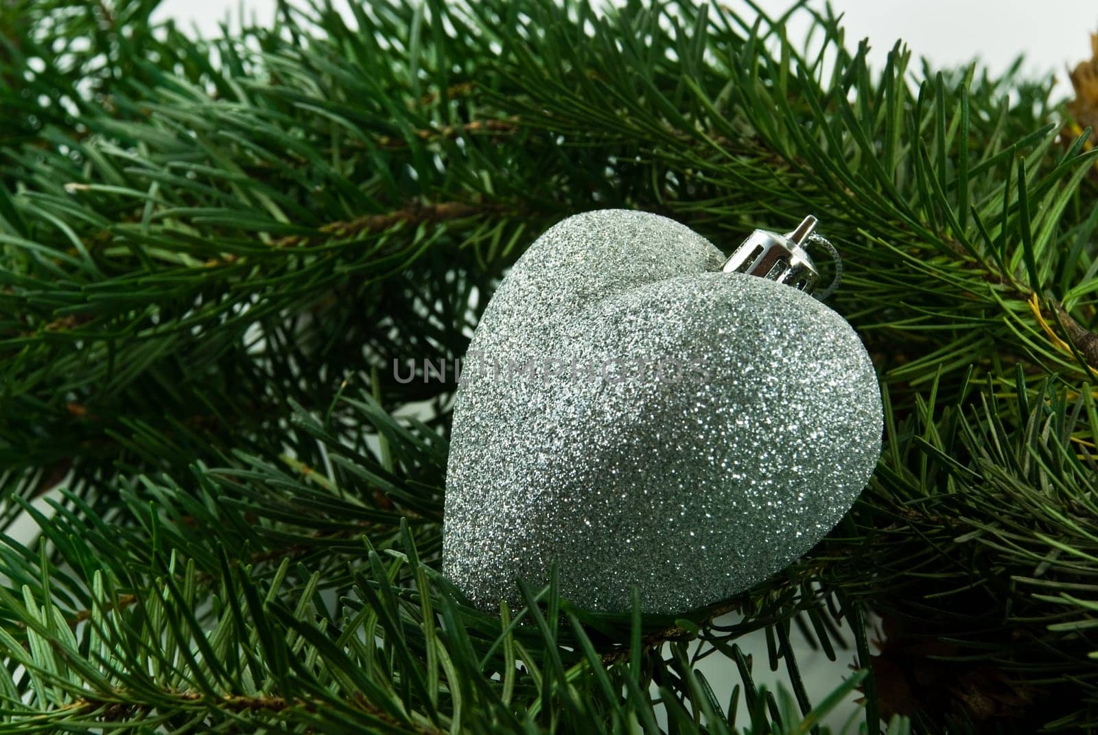 Christmas Silver Heart