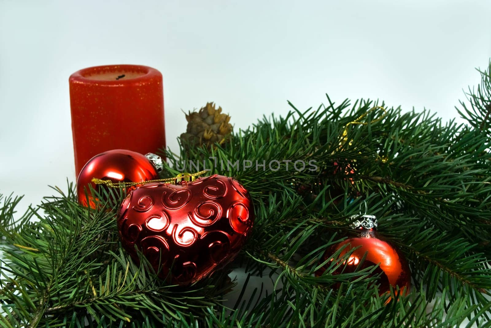 Christmas decorations with Christmas tree