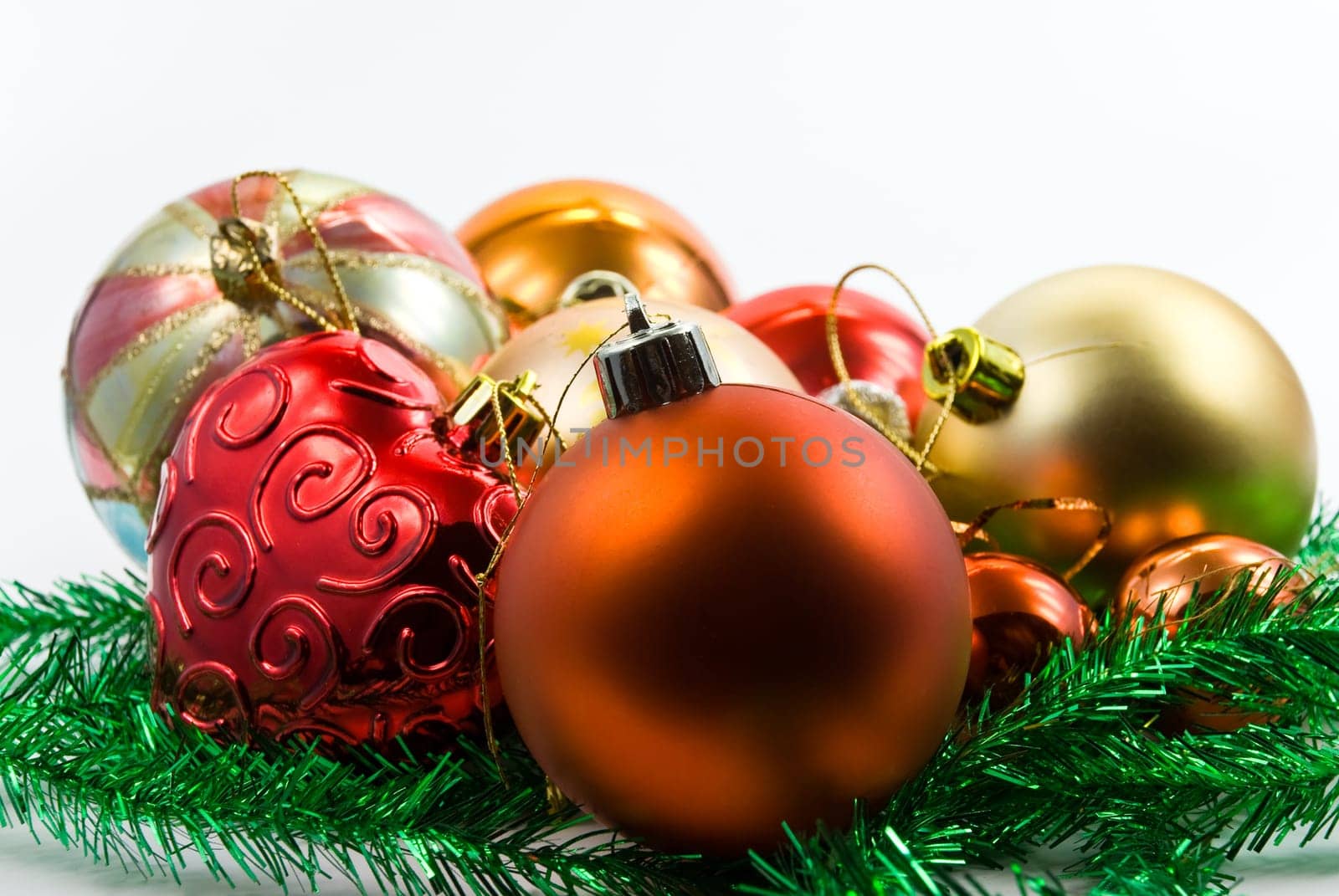 Christmas decorations with baubles
