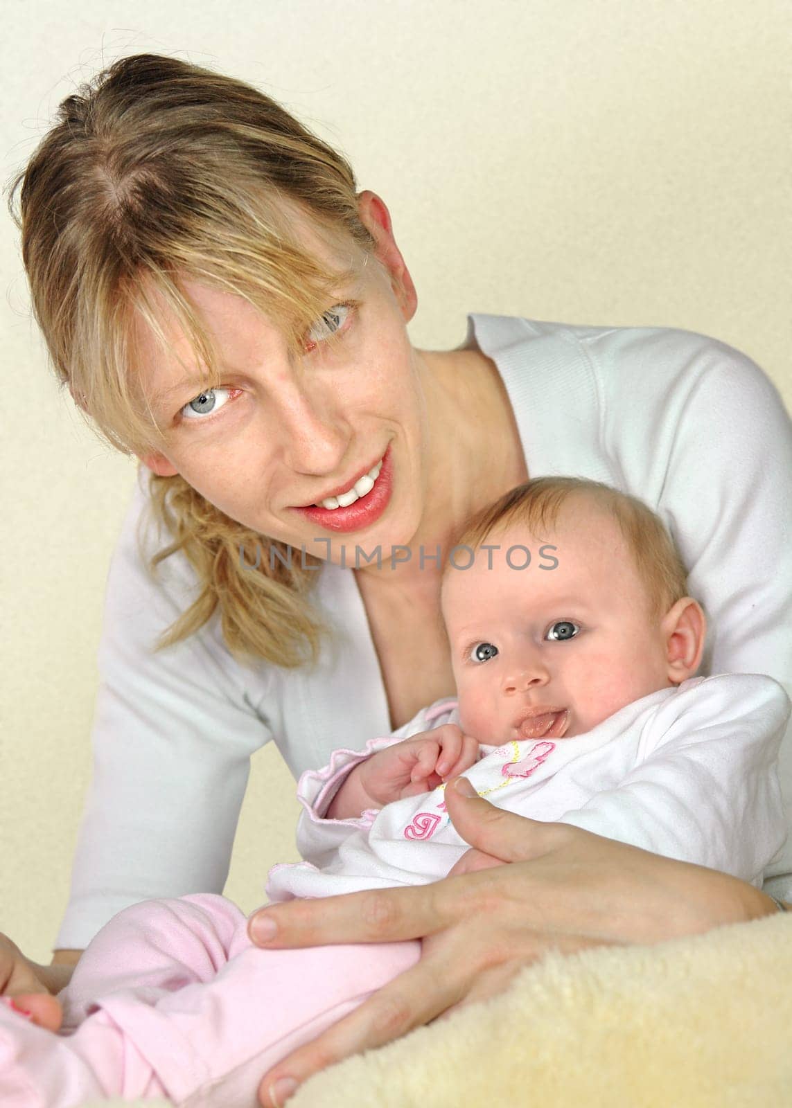 Young mother with her baby