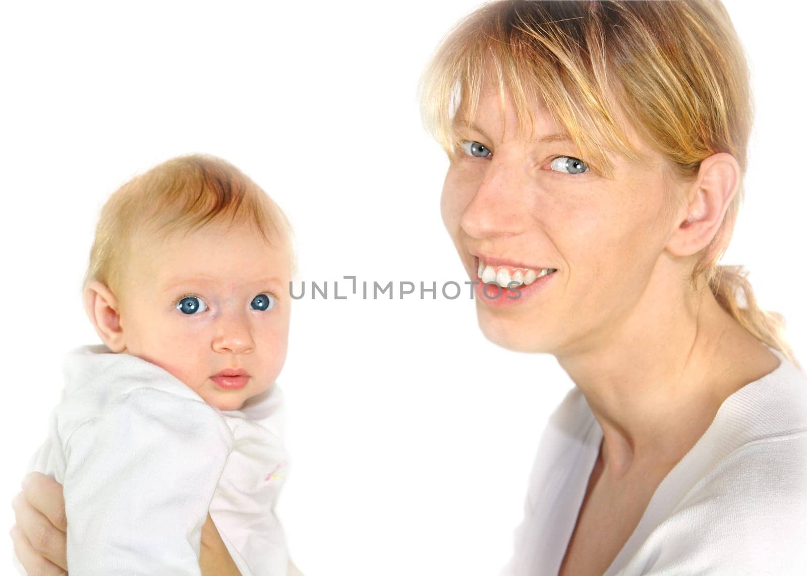 Young happy mother with her baby