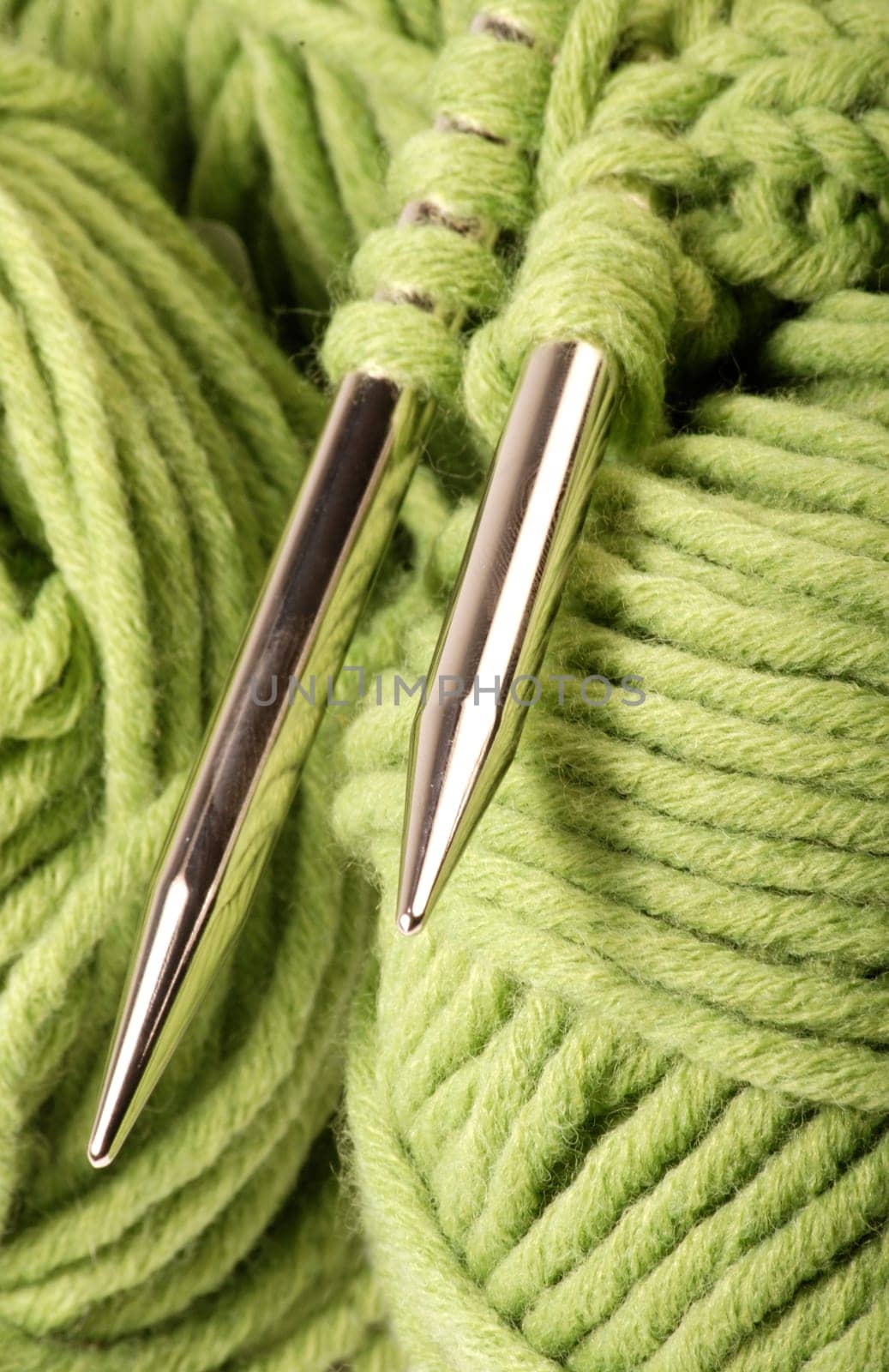 Green knitting