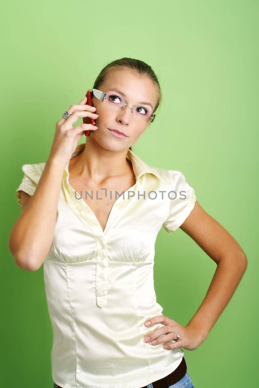 Business woman talking on the phone