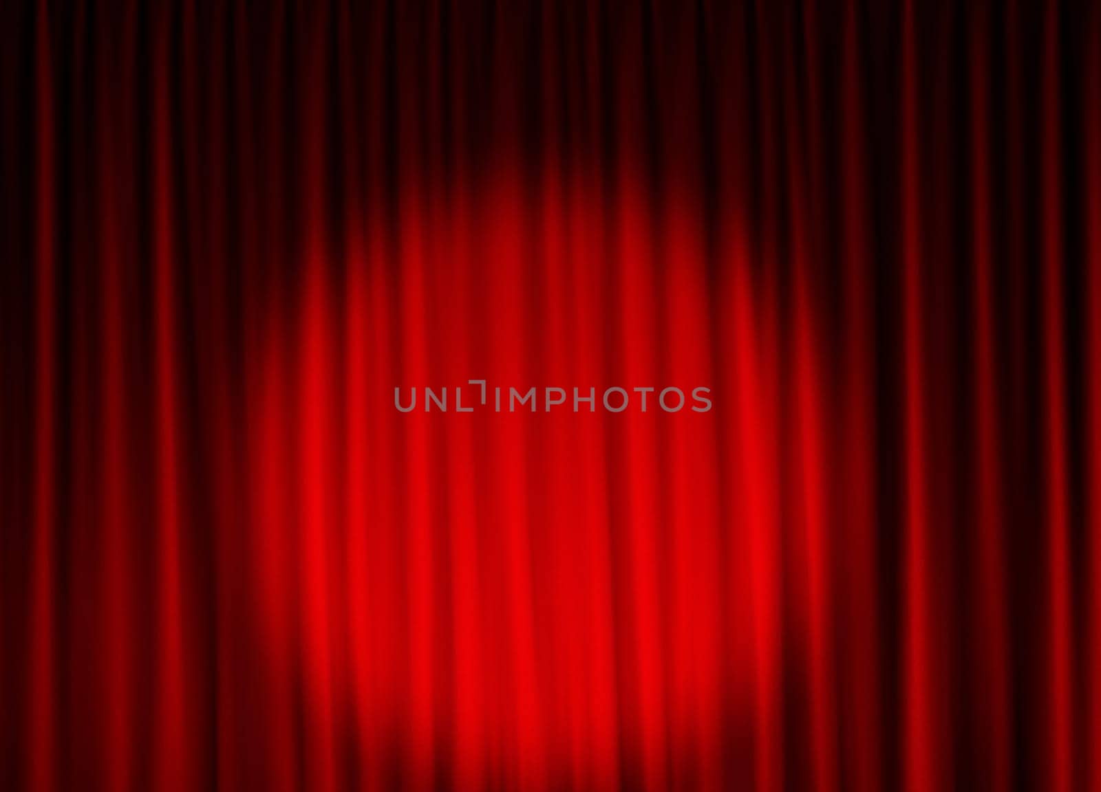 Theatre curtain with spotlight