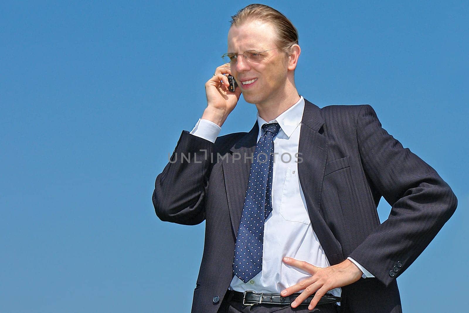 Businessman talking on the phone