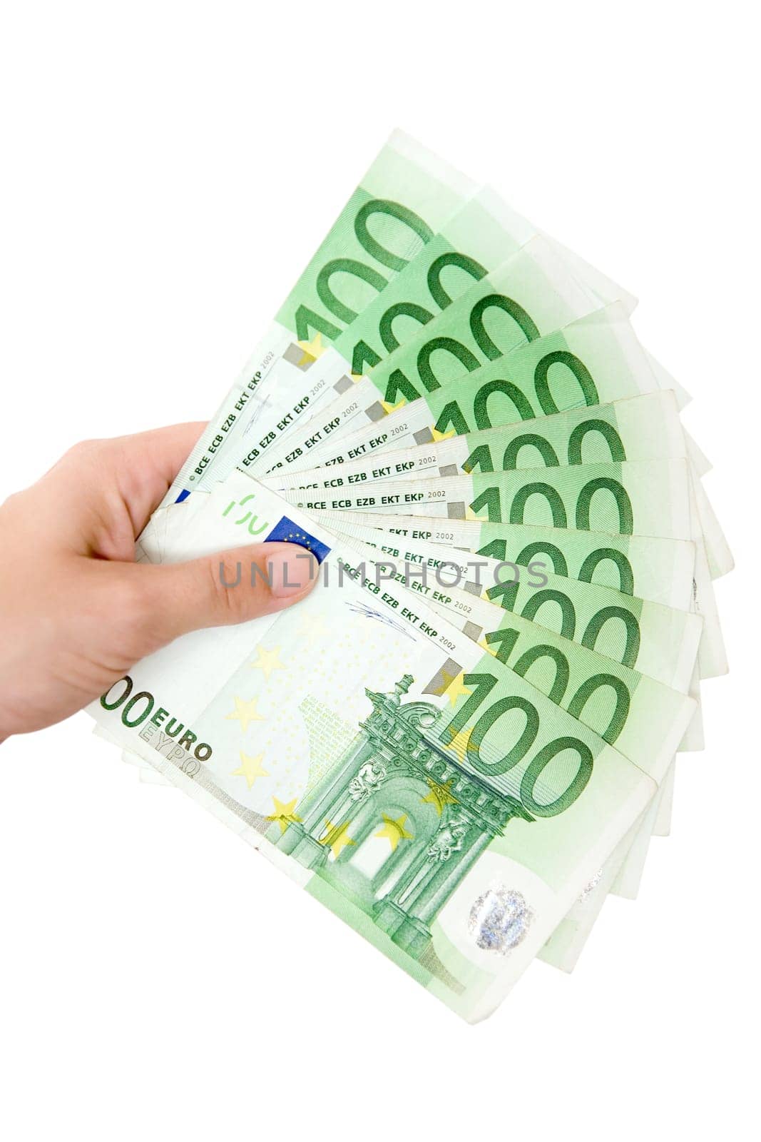 Money compartments in hand