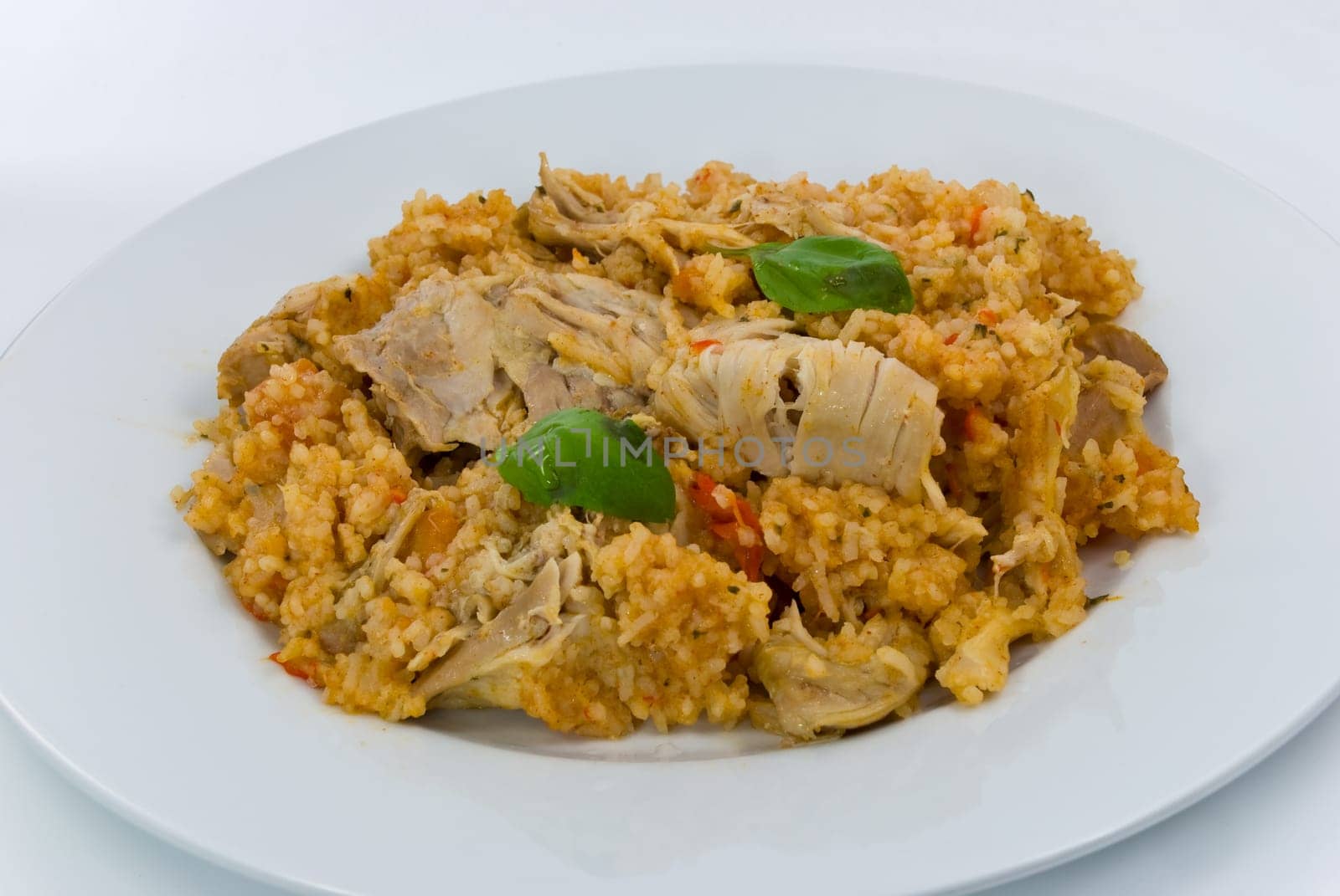 Risotto with fried chicken
