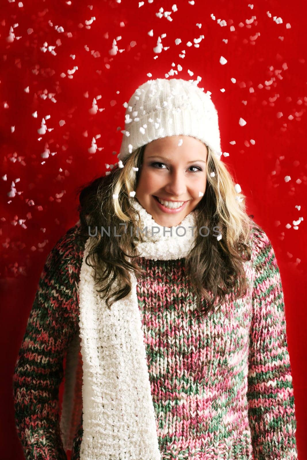 Woman with snow