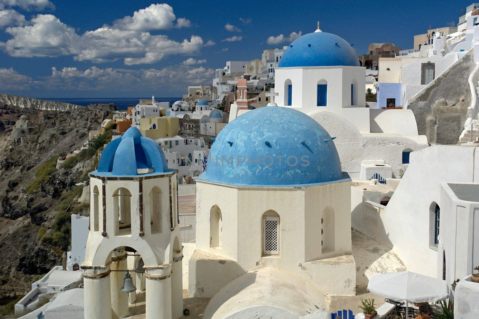 Blue domes in Oia
