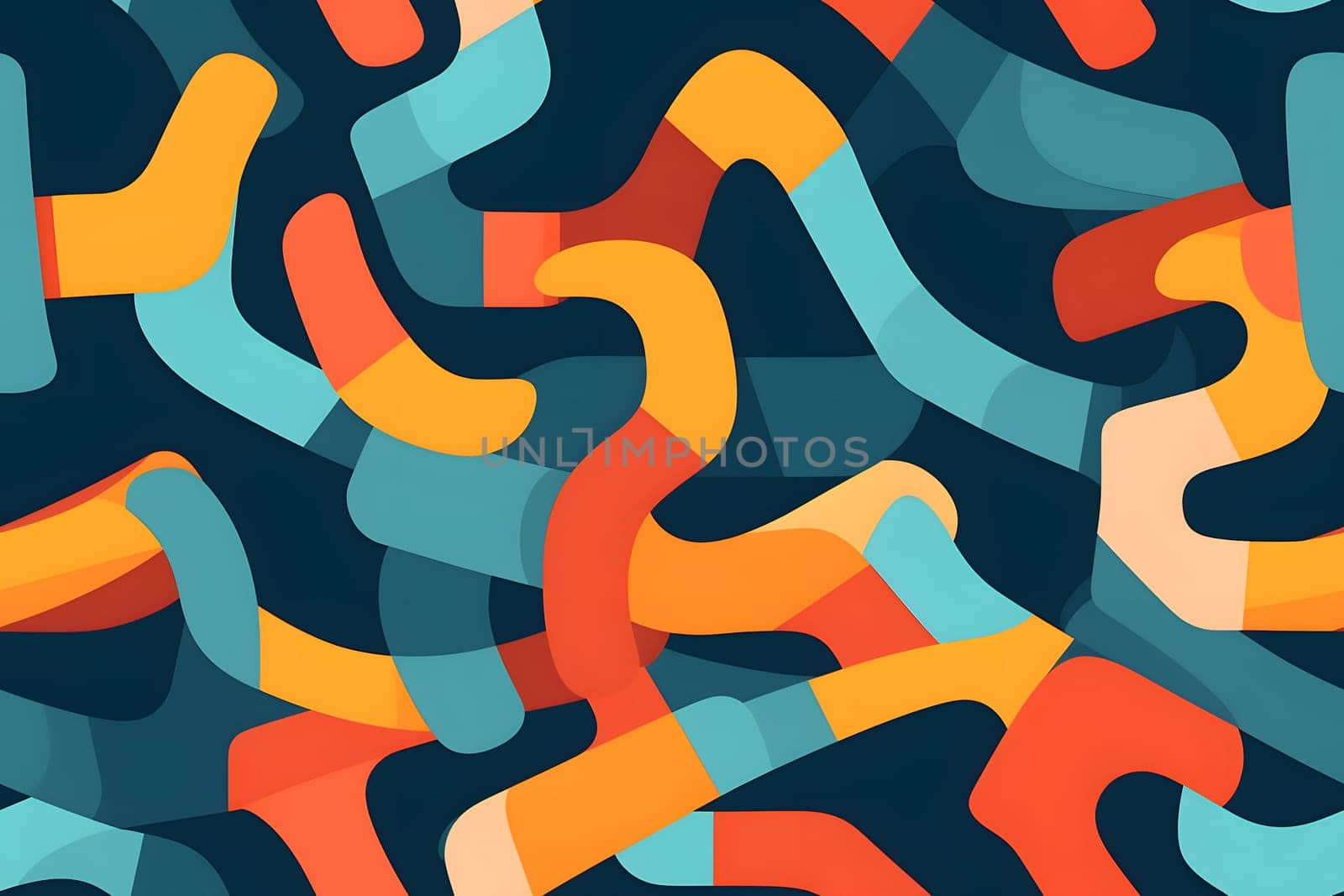 A cool seamless abstract doodle pattern inspired by 00s. Neural network generated in May 2023. Not based on any actual scene or pattern.