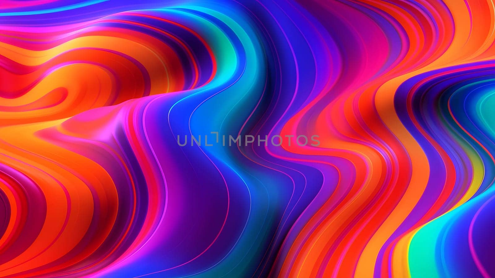 psychedelic background with clean smooth neon colored shapes. Neural network generated in May 2023. Not based on any actual scene or pattern.