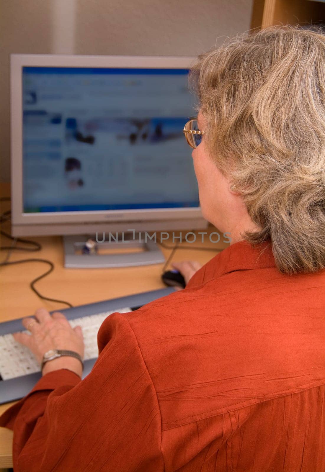 Woman in home office