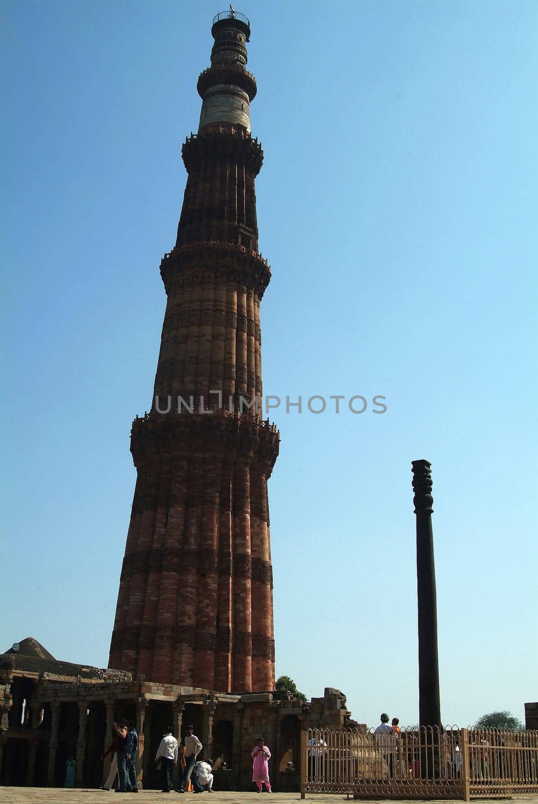the famous iron column of Qutub Minar has stood rust-free for around 1800 years. Previous analyses have not been able to prove which iron alloy was used. Right next to it is one of the highest minarets in India - more than 75m high. Built around
