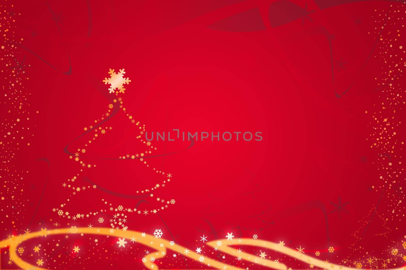 Red illustration for Christmas