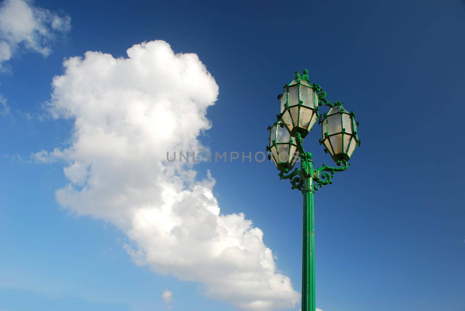Street lamp in front of the sky