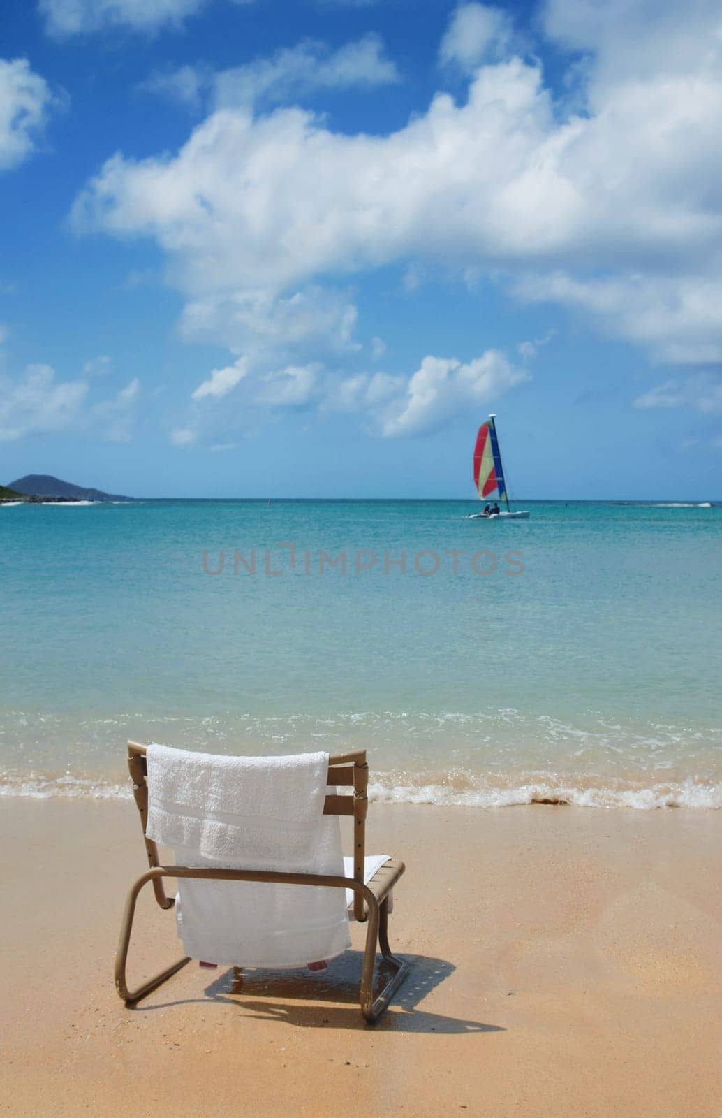 Deck chair on the beach
