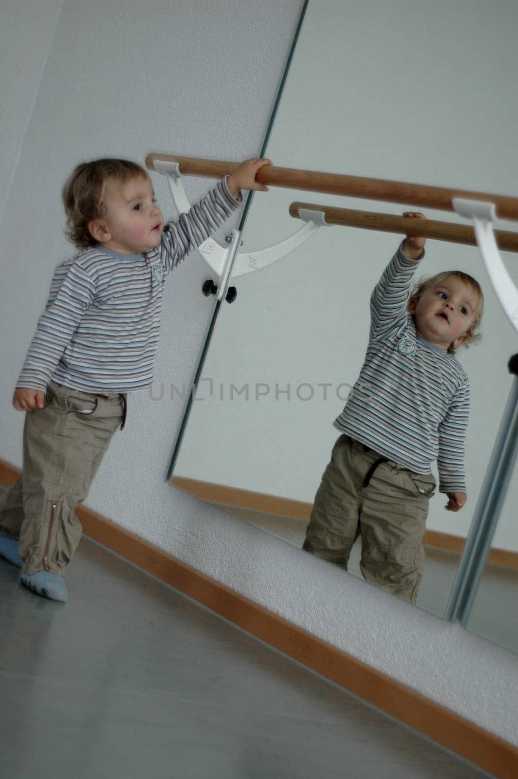 On the railing