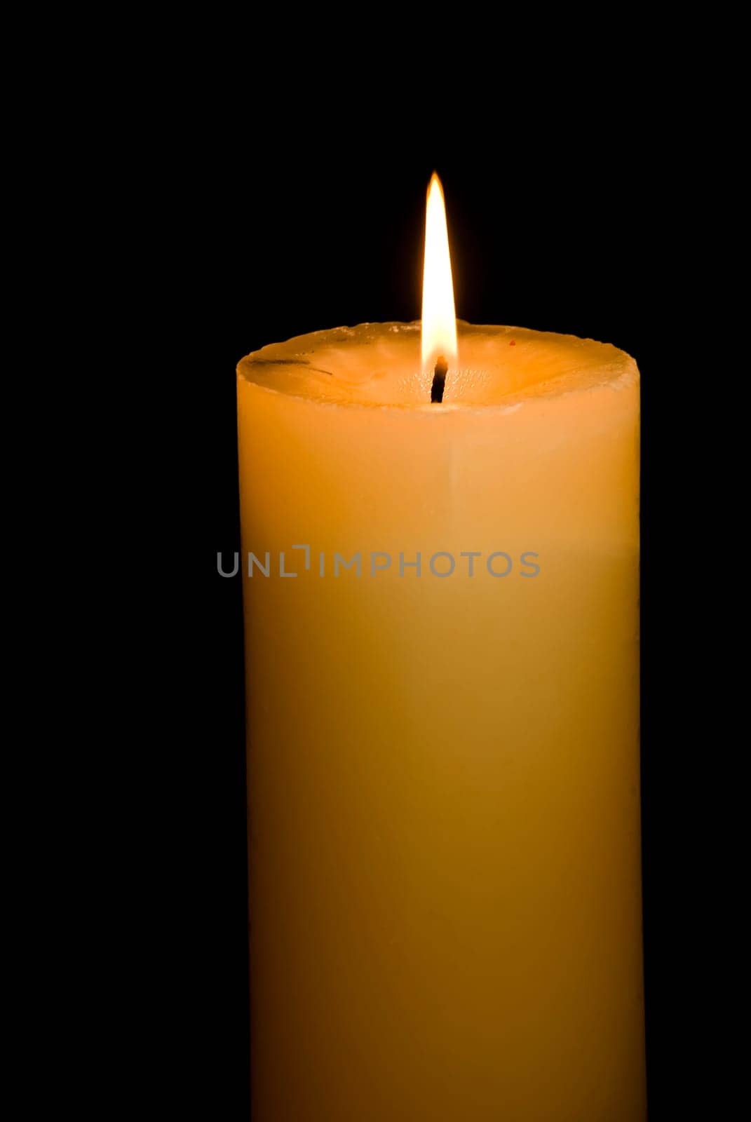 Burning candle for Christmas