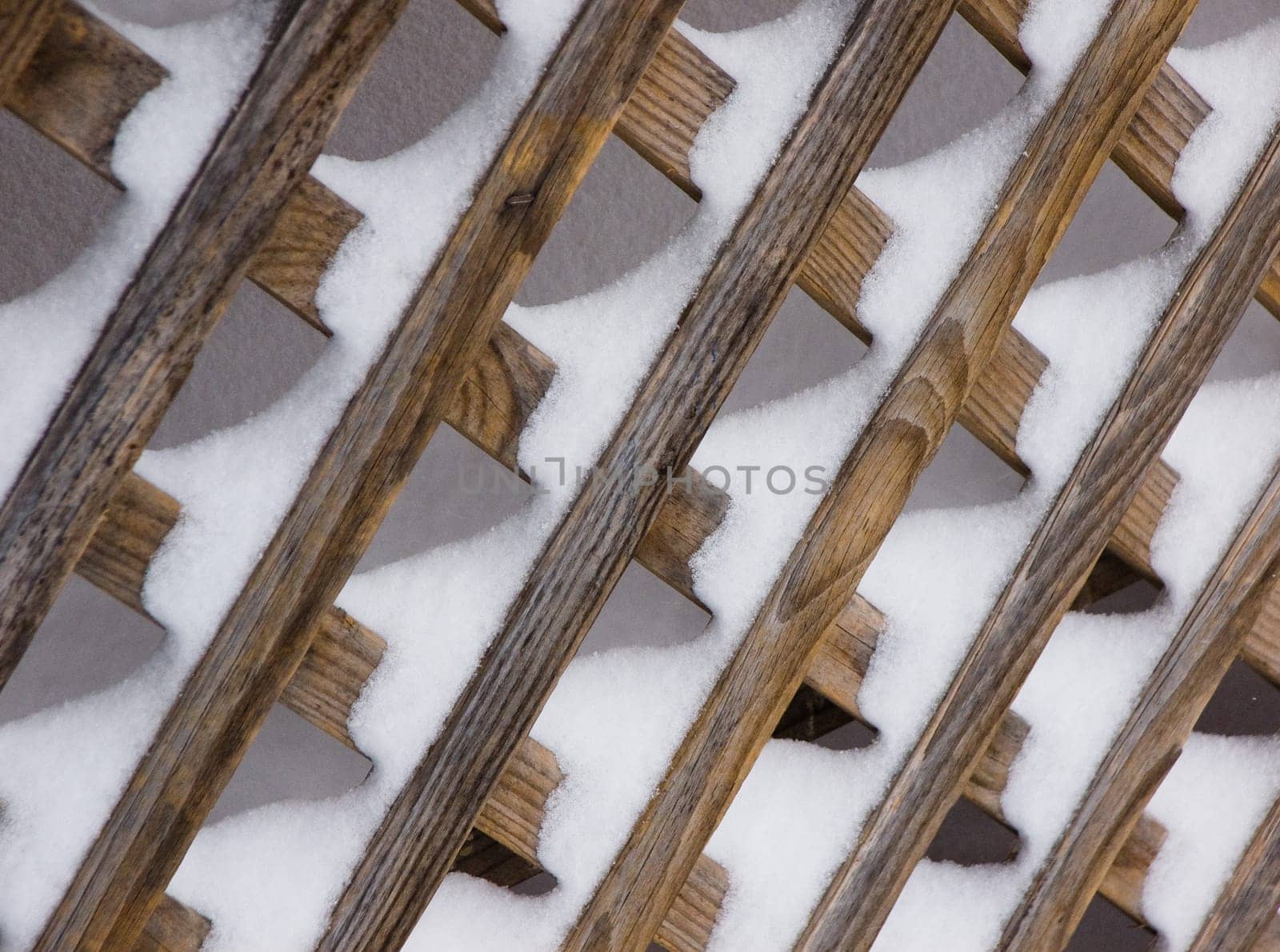 Fence with snow