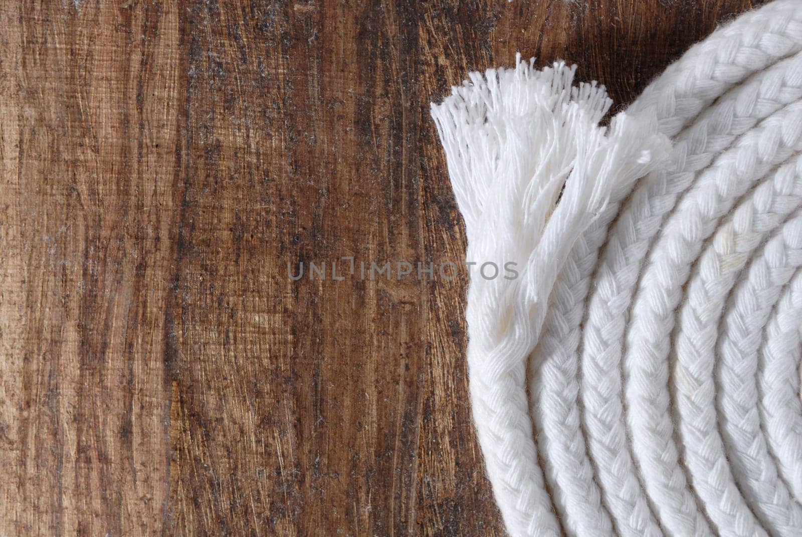 Rope on wood