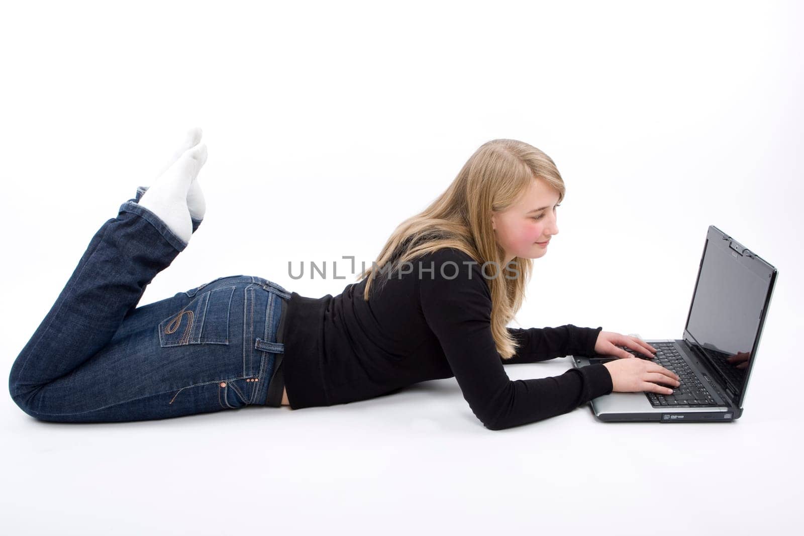 Teenage boy with laptop