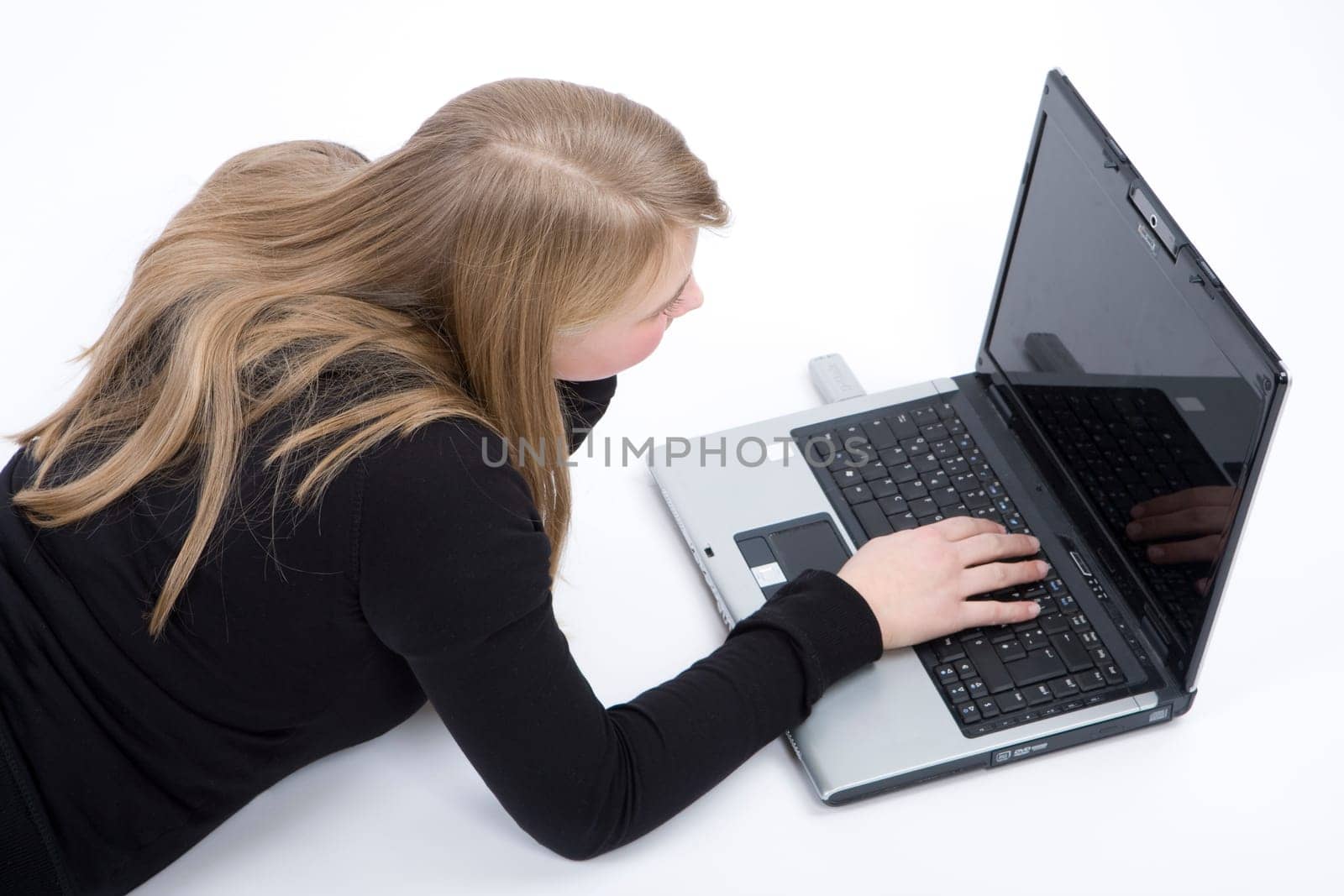 Teenage boy with laptop