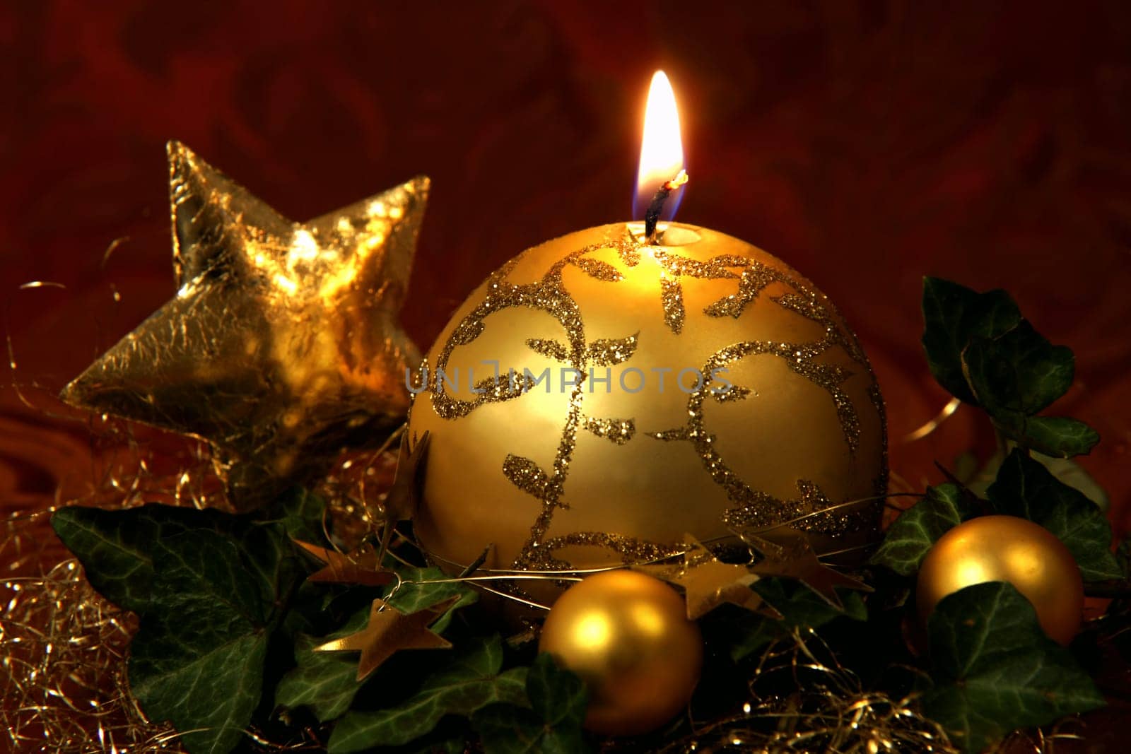 Christmas decoration in gold