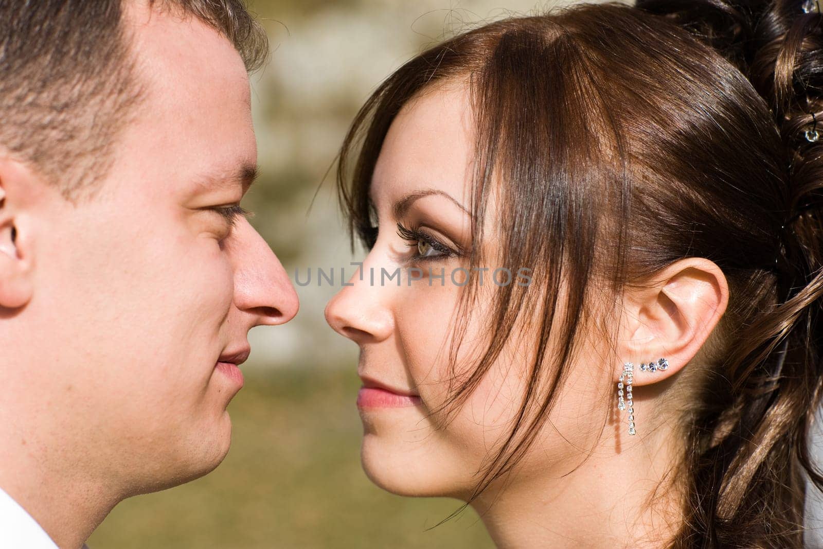 Newlyweds eye to eye