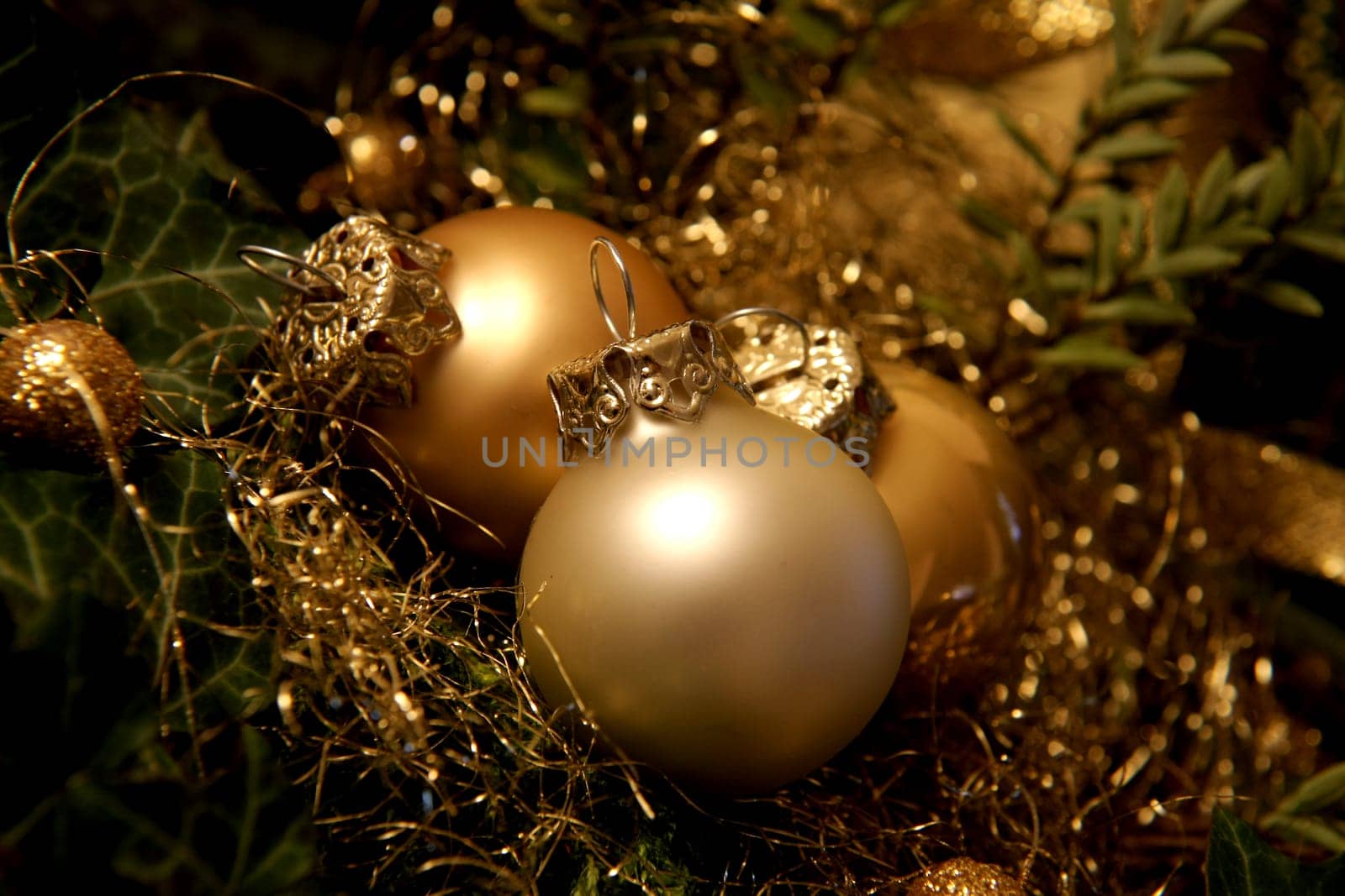 Christmas decoration in gold