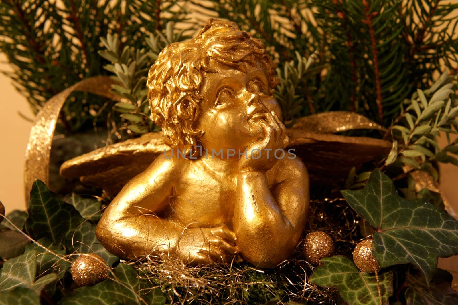 Christmas angel in gold