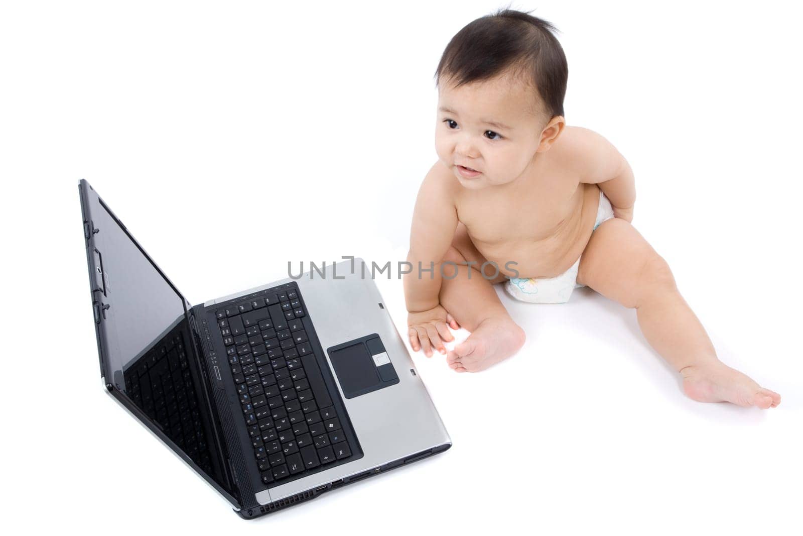 Baby with laptop