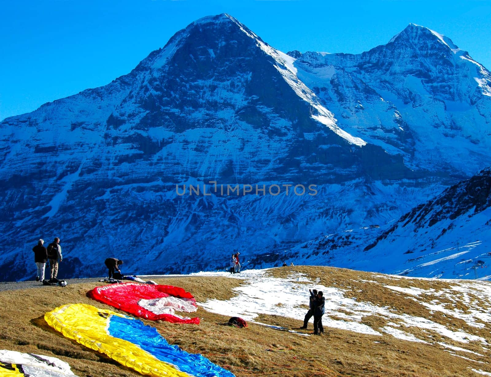 Star preparation in front of the Eiger and Mönch