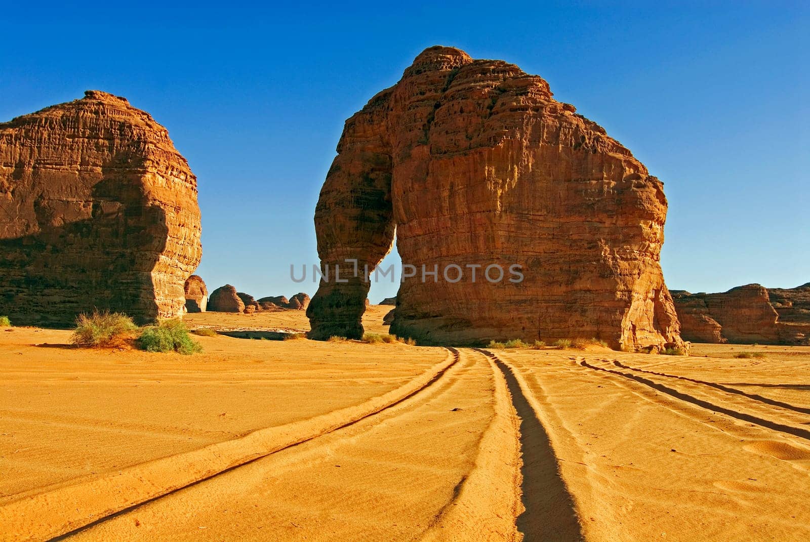 The Mammoth Rock and other sandstone formations at Al Ula,Saudi Arabia.