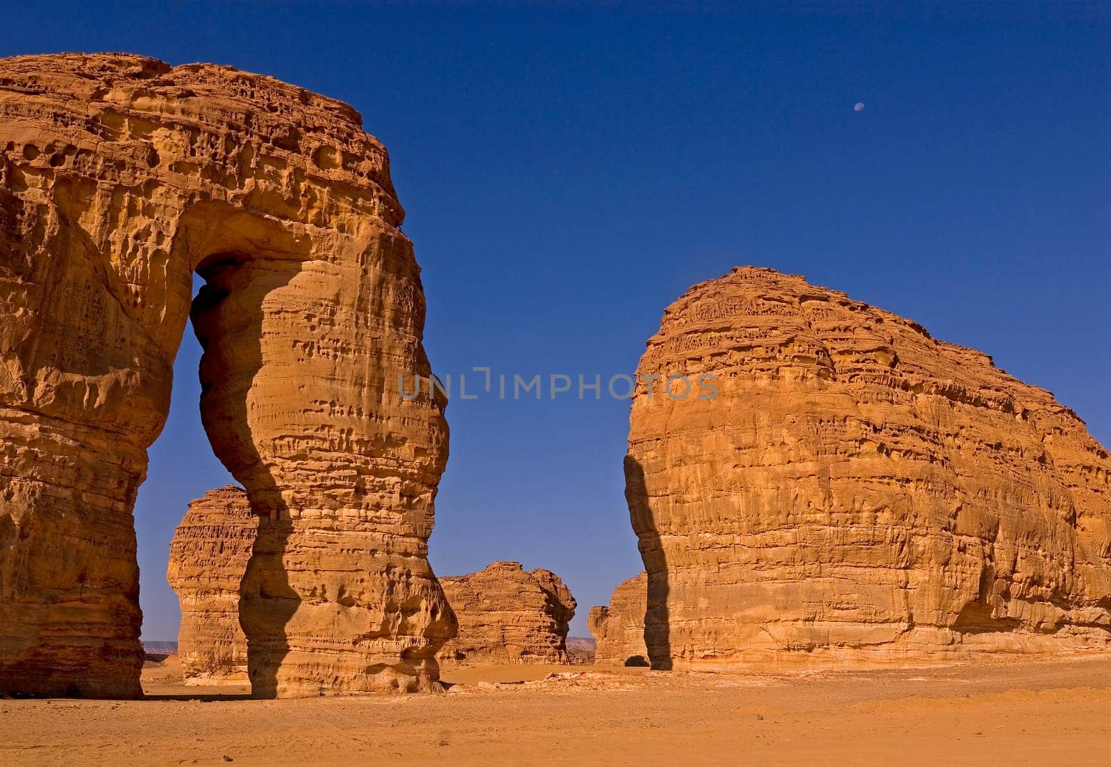 The Mammoth Rock and other sandstone formations at Al Ula,northern Saudi Arabia.