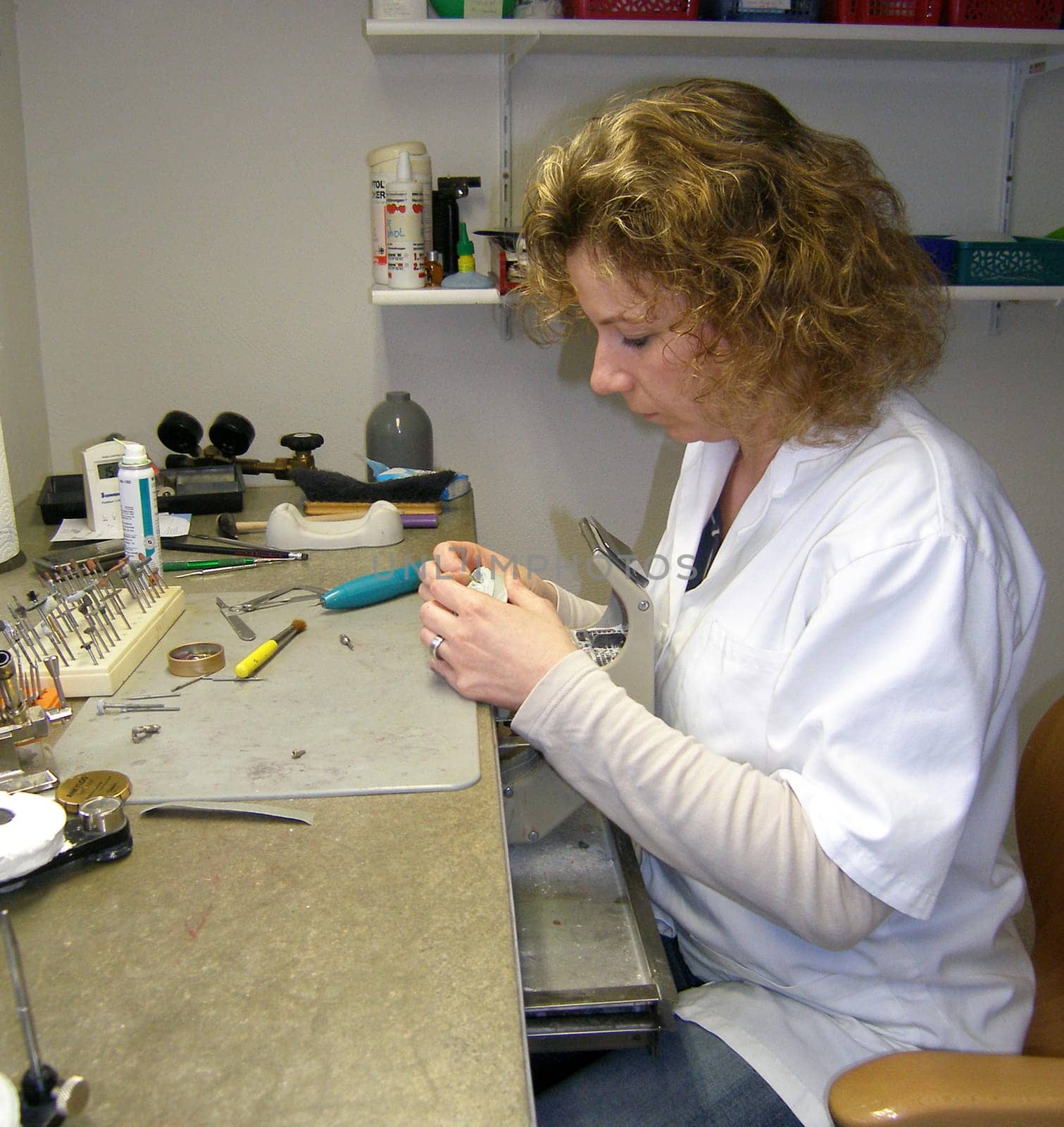 In the dental laboratory