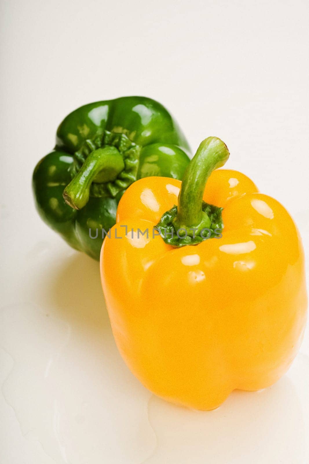 Green and yellow bell peppers