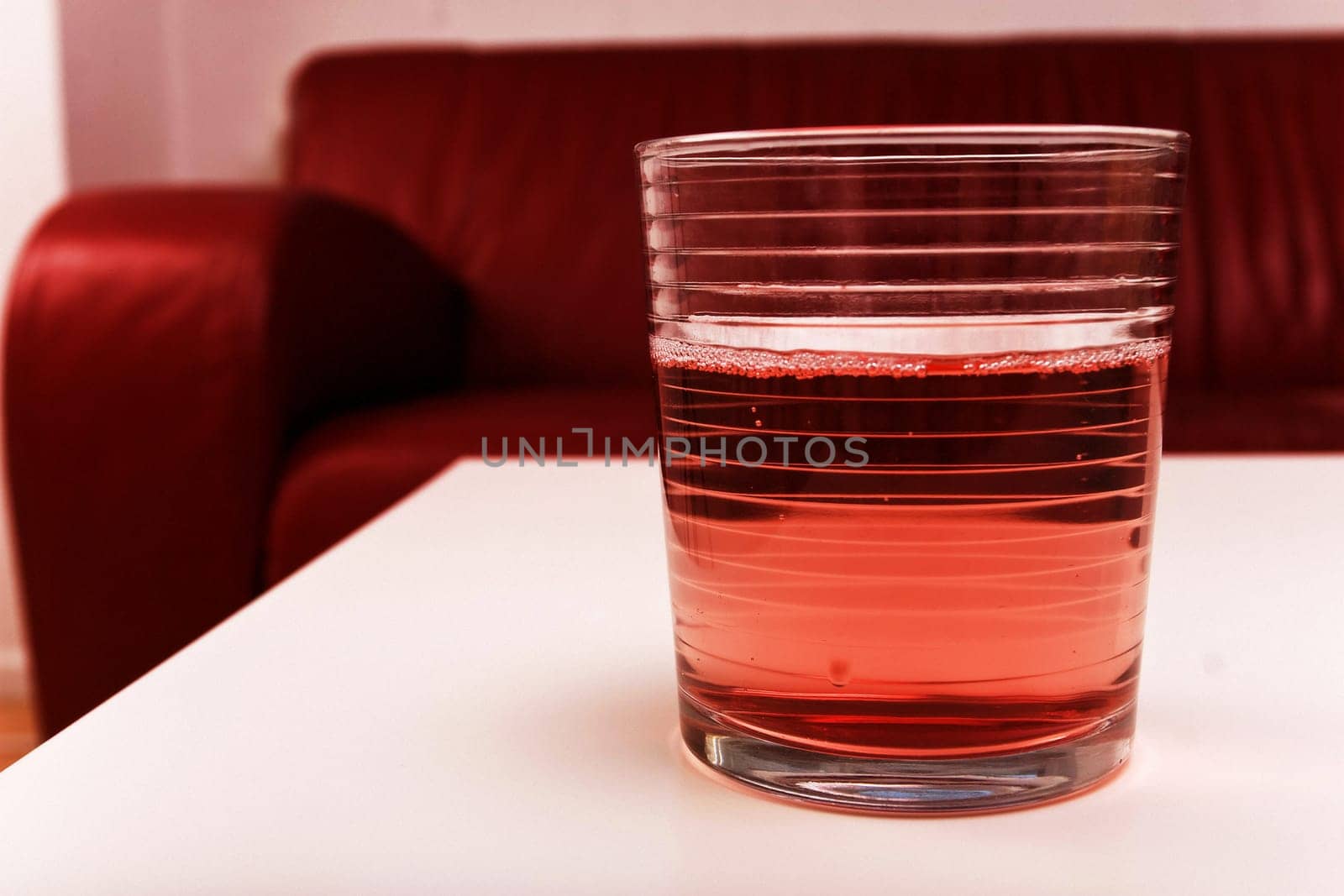 Drinks in a lounge with couch