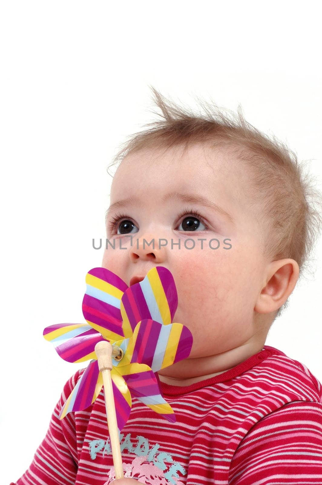 Baby with windmill
