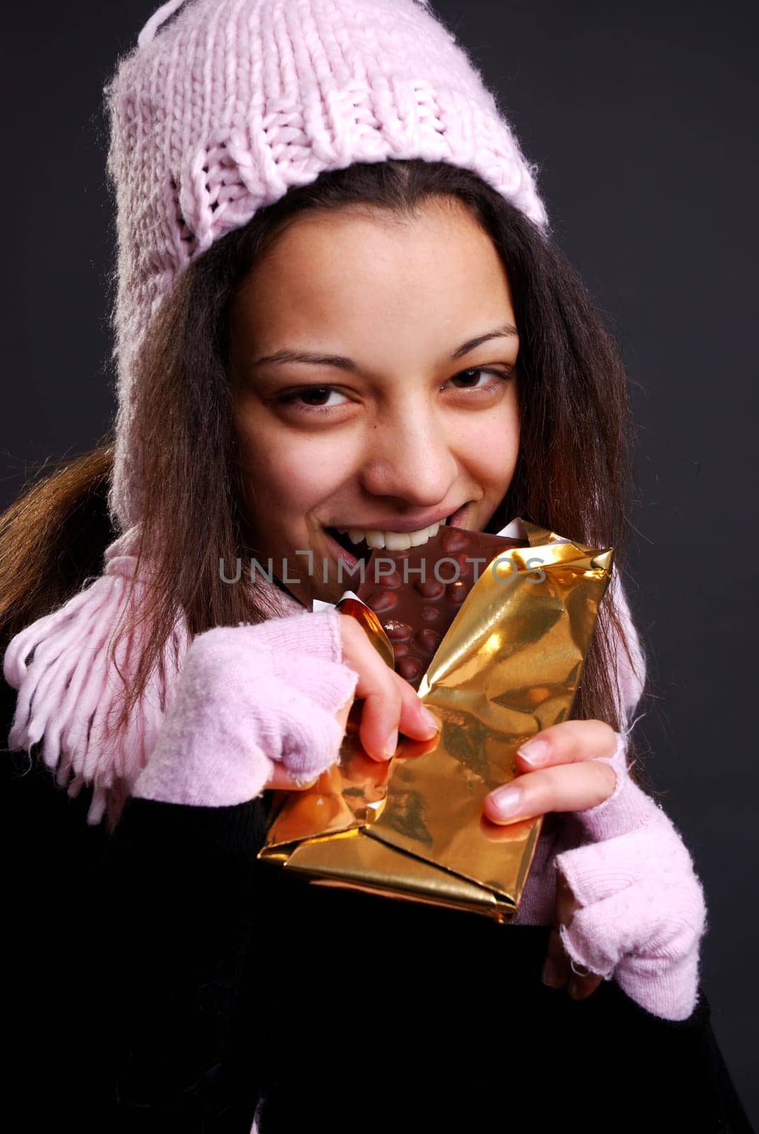 Eating chocolate