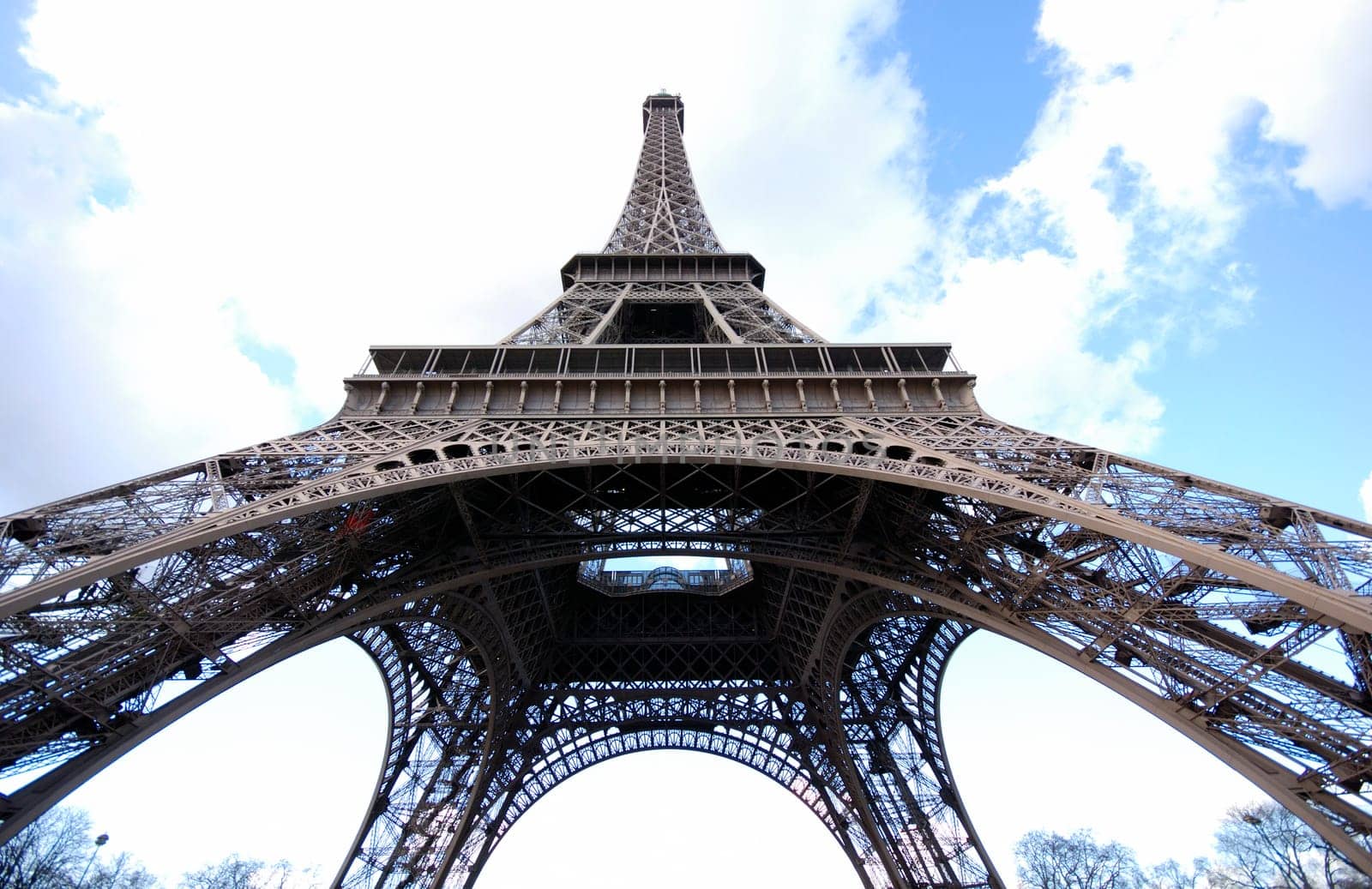 Eiffel Tower from a frog's eye view