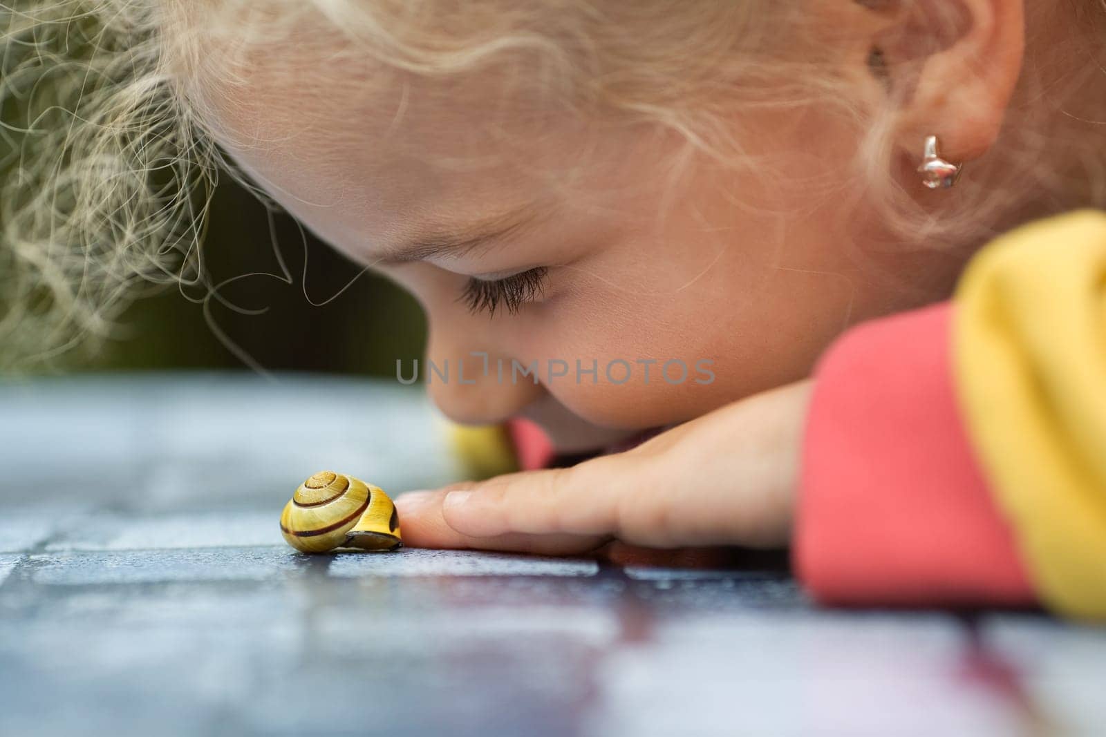 Girl with snail