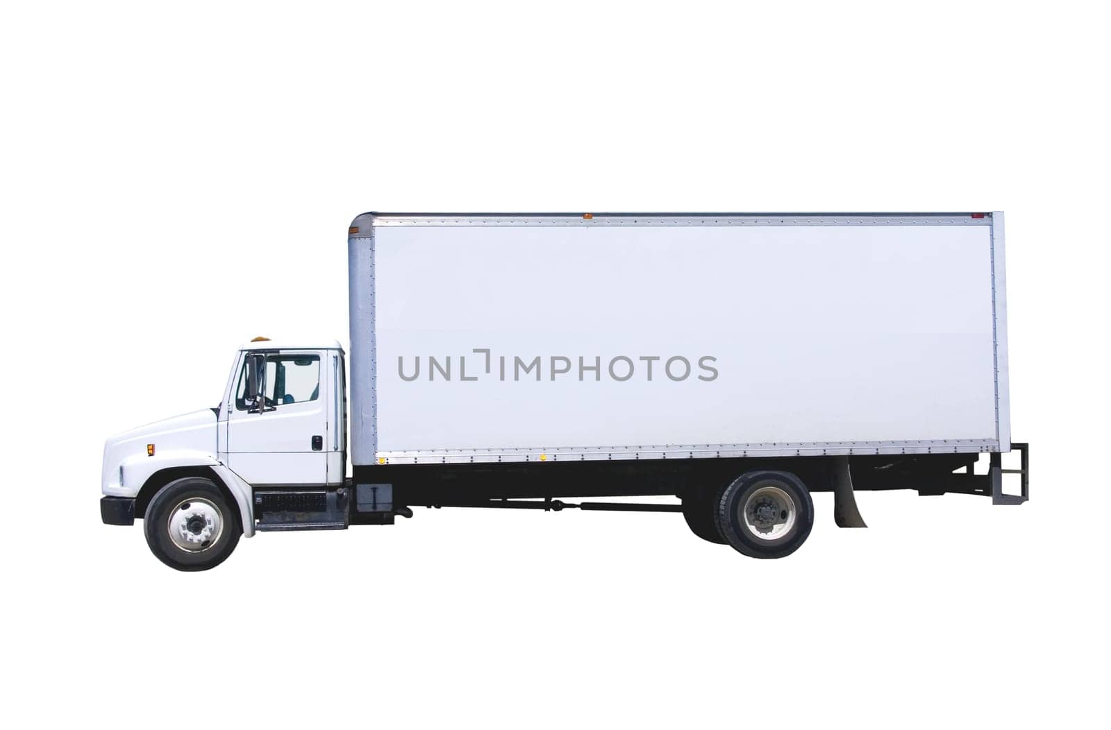 White Delivery Truck Side