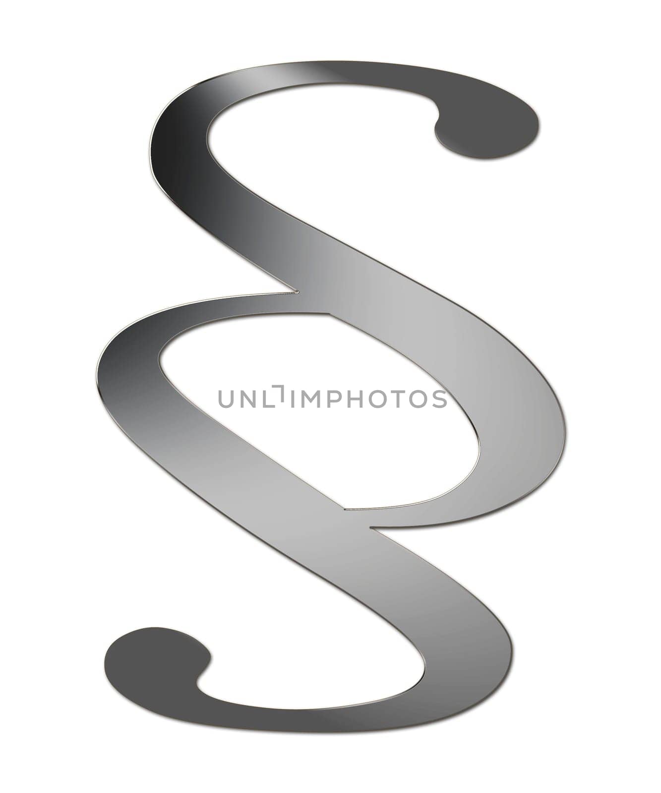 Paragraph sign - silver metal