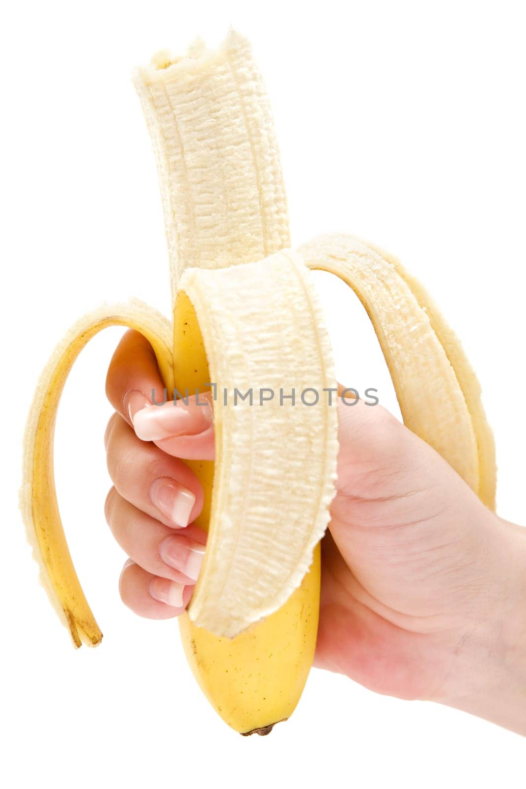 Peeled banana