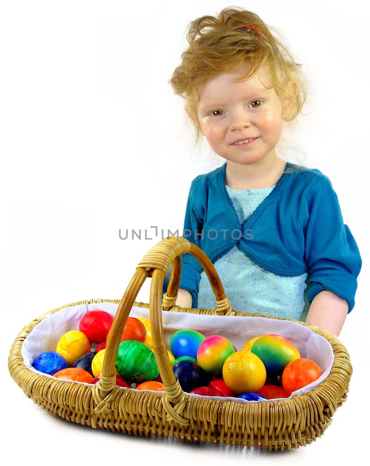 Little girl with Easter basket
